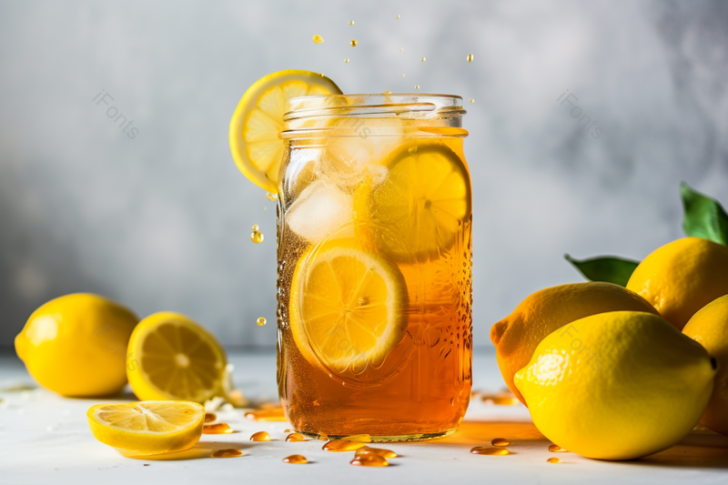 柠檬柠檬茶健康酸甜清新饮品,高清,摄影图,摄影图片,图片大全,摄影图免费下载